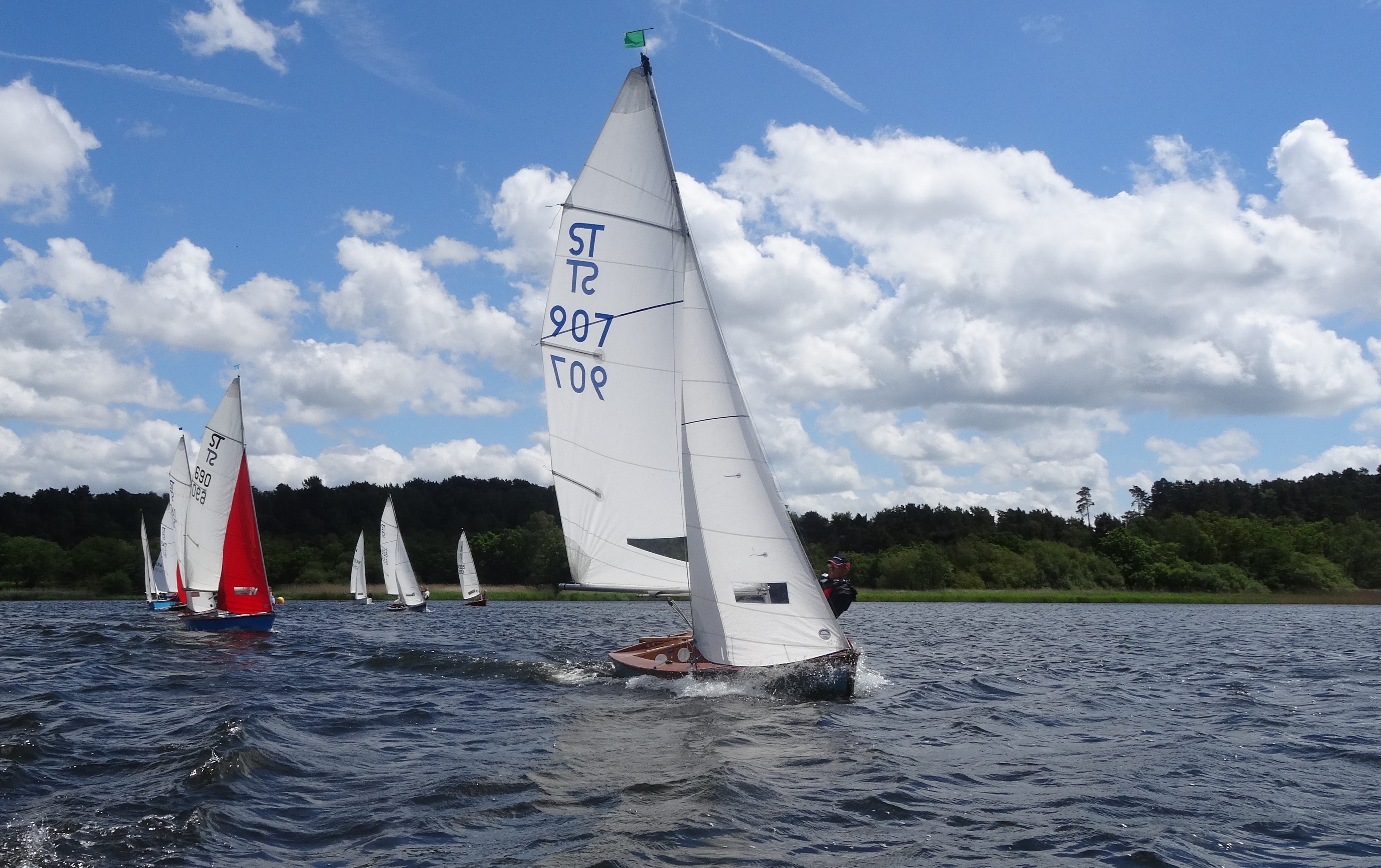 SigneT during exciting racing at Frensham Pond SigneT Open Meeting