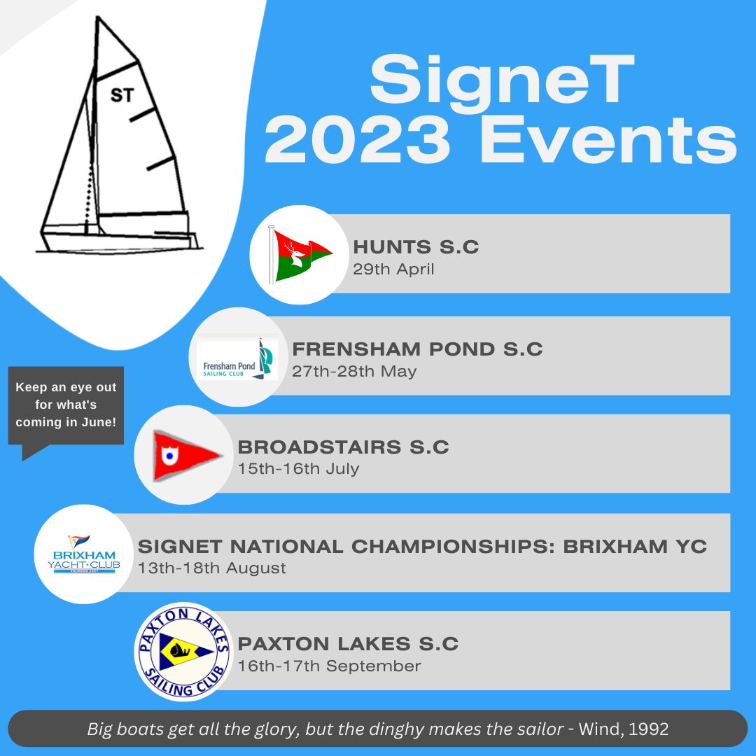2023 SigneT Open Events poster, also on our Social Media